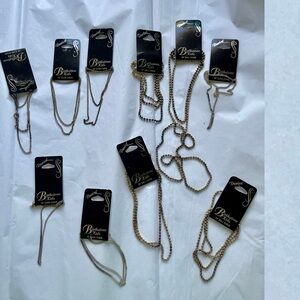 DARICE Birthstone Kids 10 PIECE LOT of BALL and CURB CHAINS For Jewelry Making